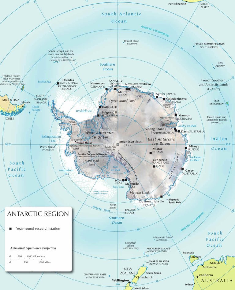 antarctica regions map