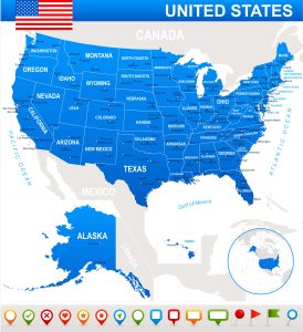 US Map with States