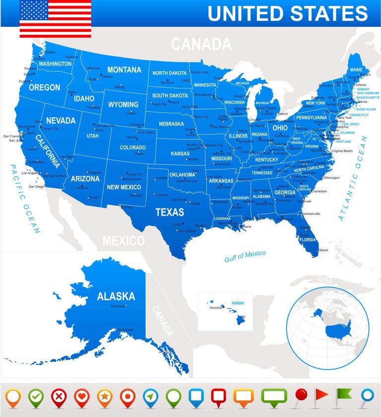 US Map with States