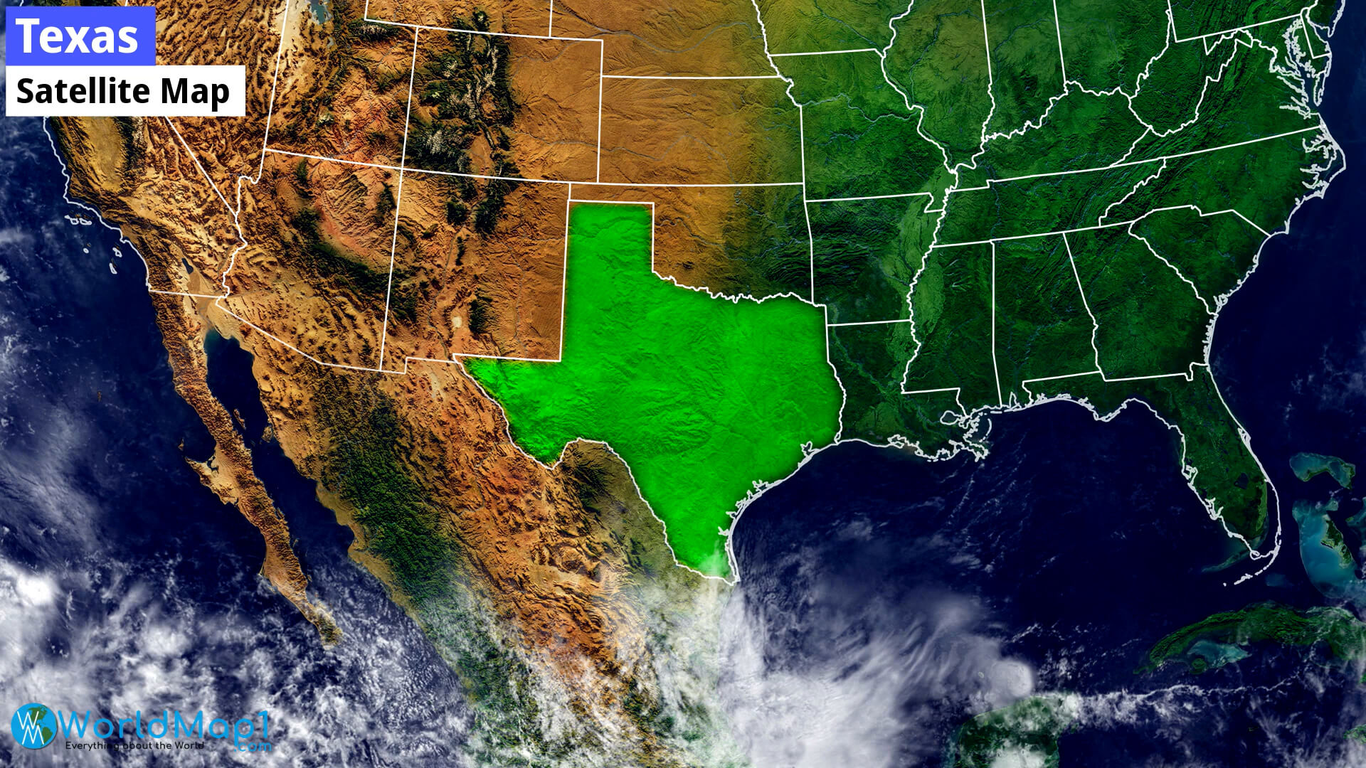 Where is Texas on the map? - WorldMap1.com Blog